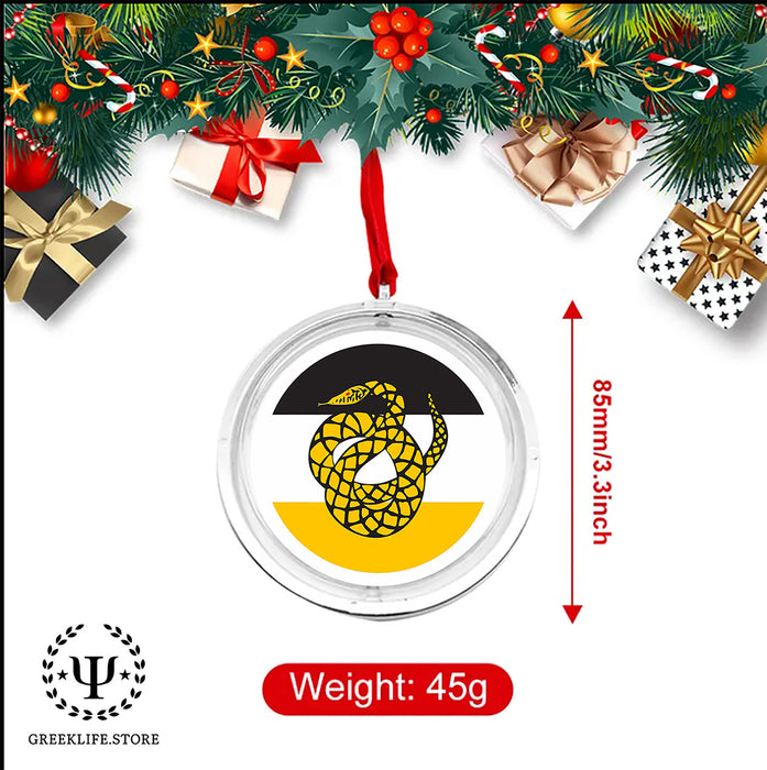 Sigma Nu Christmas Reversible Flat Round Ornament