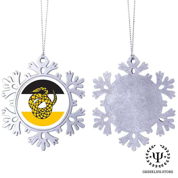 Sigma Nu Christmas Ornament - Snowflake Metal