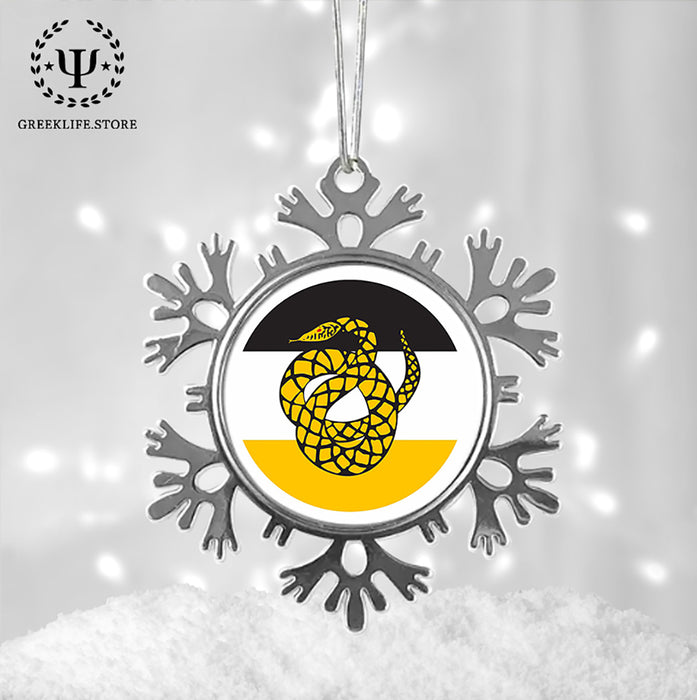 Sigma Nu Christmas Ornament - Snowflake Metal
