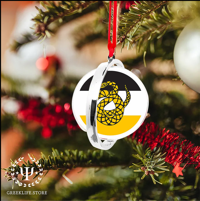 Sigma Nu Christmas Reversible Flat Round Ornament