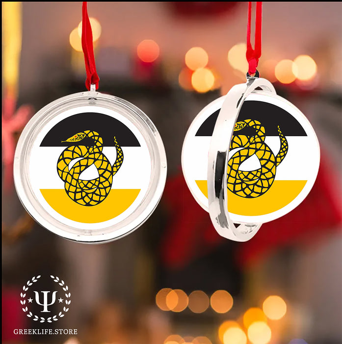 Sigma Nu Christmas Reversible Flat Round Ornament