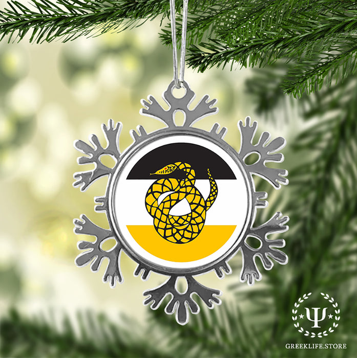 Sigma Nu Christmas Ornament - Snowflake Metal