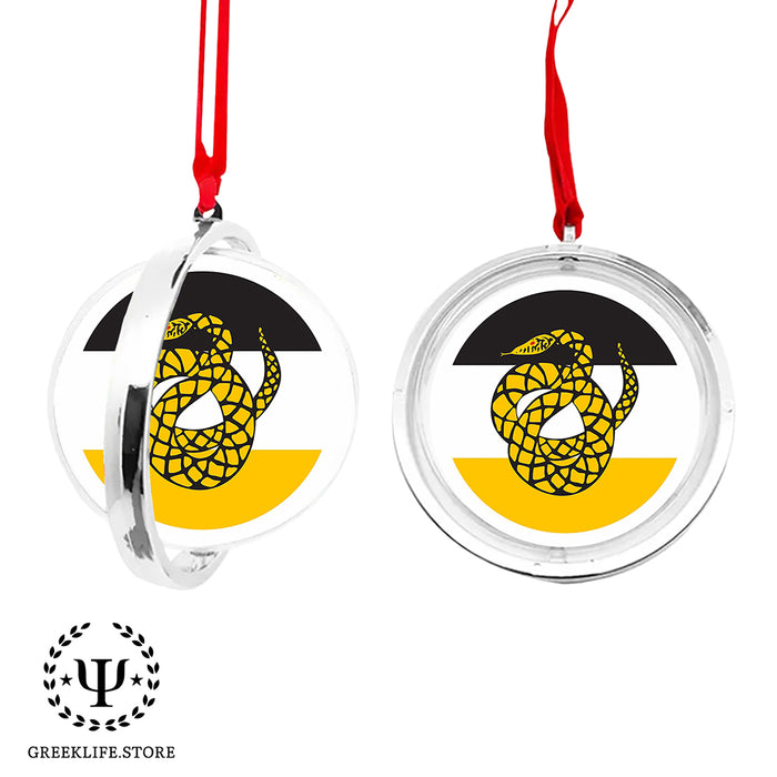 Sigma Nu Christmas Reversible Flat Round Ornament