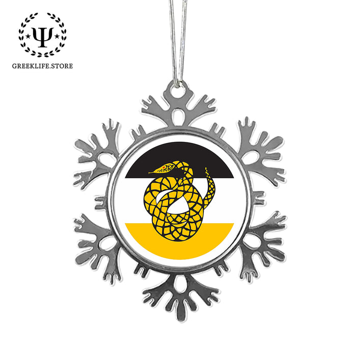 Sigma Nu Christmas Ornament - Snowflake Metal