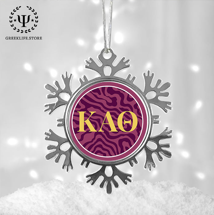 Kappa Alpha Theta Christmas Ornament - Snowflake Metal