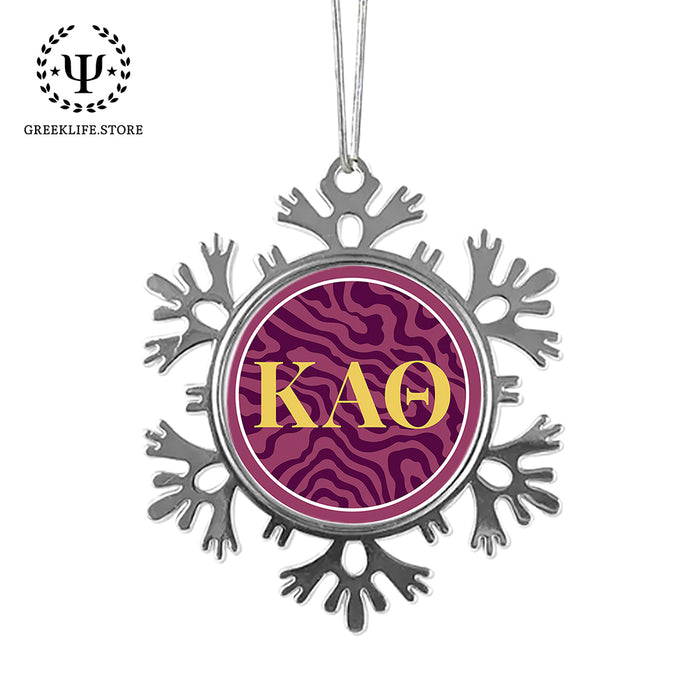 Kappa Alpha Theta Christmas Ornament - Snowflake Metal