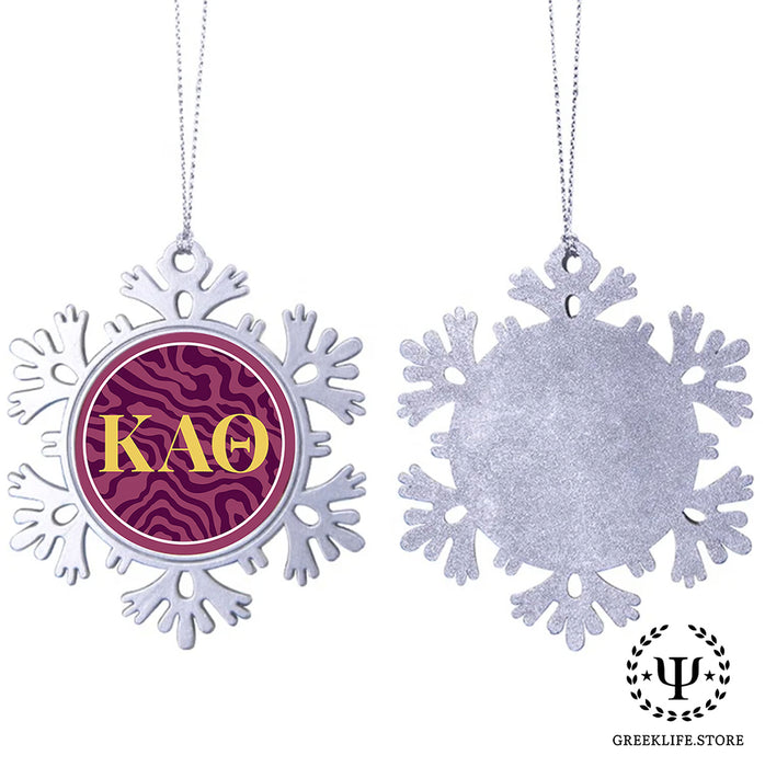 Kappa Alpha Theta Christmas Ornament - Snowflake Metal