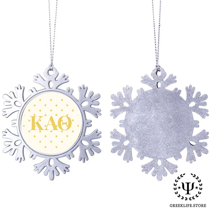 Kappa Alpha Theta Christmas Ornament - Snowflake Metal