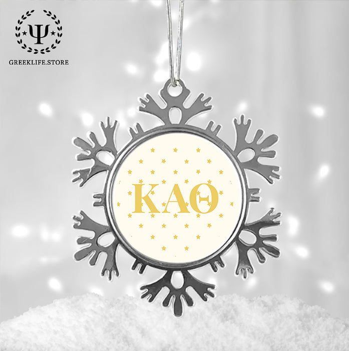 Kappa Alpha Theta Christmas Ornament - Snowflake Metal