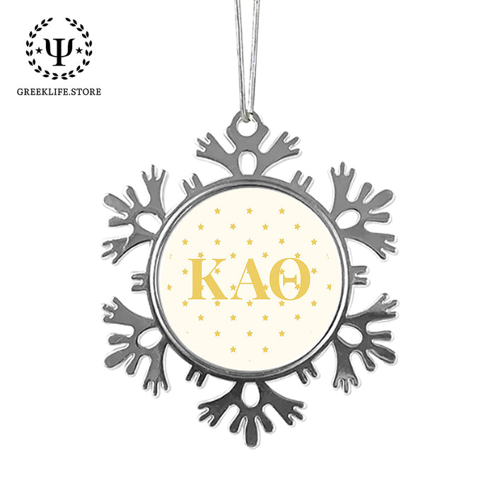 Kappa Alpha Theta Christmas Ornament - Snowflake Metal