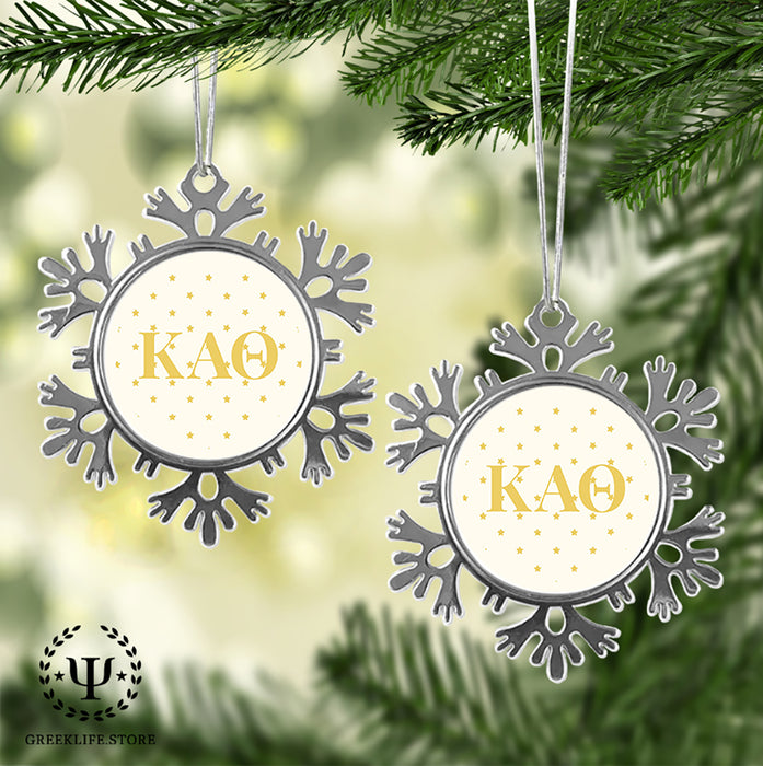 Kappa Alpha Theta Christmas Ornament - Snowflake Metal
