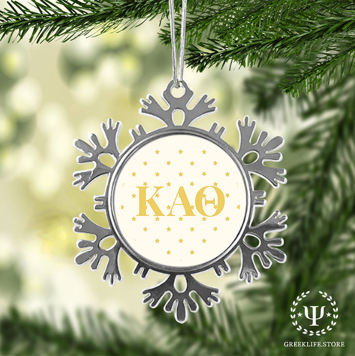 Kappa Alpha Theta Christmas Ornament - Snowflake Metal