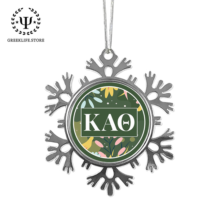 Kappa Alpha Theta Christmas Ornament - Snowflake Metal