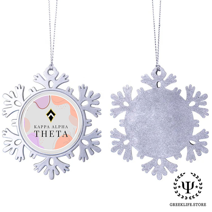 Kappa Alpha Theta Christmas Ornament - Snowflake Metal