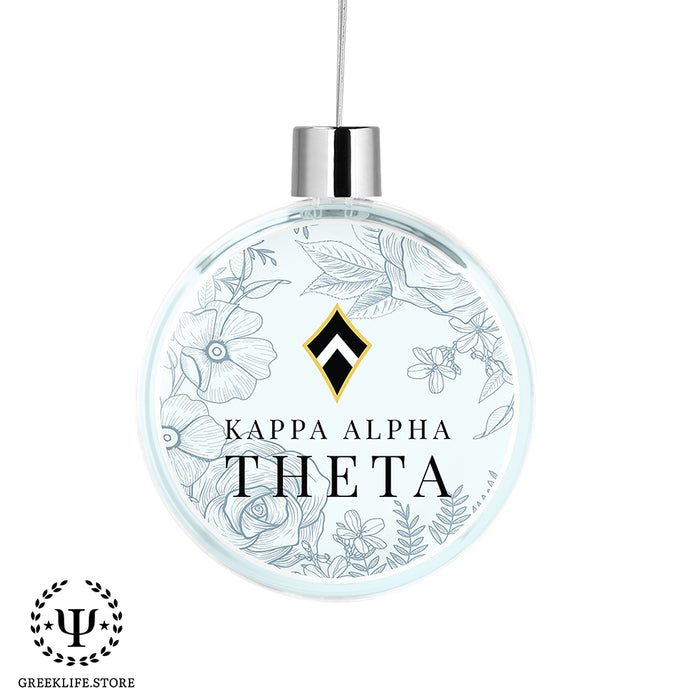Kappa Alpha Theta Christmas Ornament Flat Round