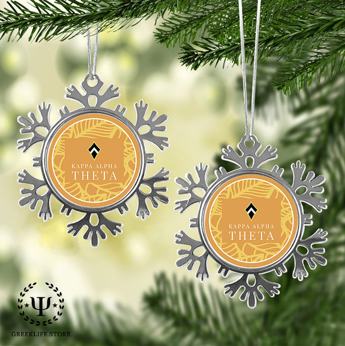 Kappa Alpha Theta Christmas Ornament - Snowflake Metal