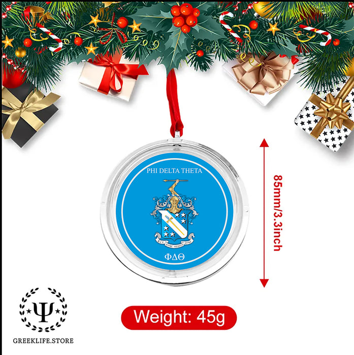 Phi Delta Theta Christmas Reversible Flat Round Ornament
