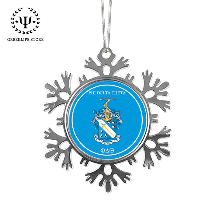 Phi Delta Theta Christmas Ornament - Snowflake Metal