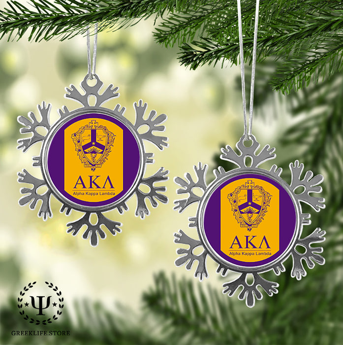 Alpha Kappa Lambda Christmas Ornament - Snowflake Metal