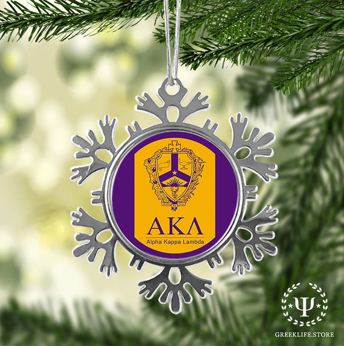 Alpha Kappa Lambda Christmas Ornament - Snowflake Metal
