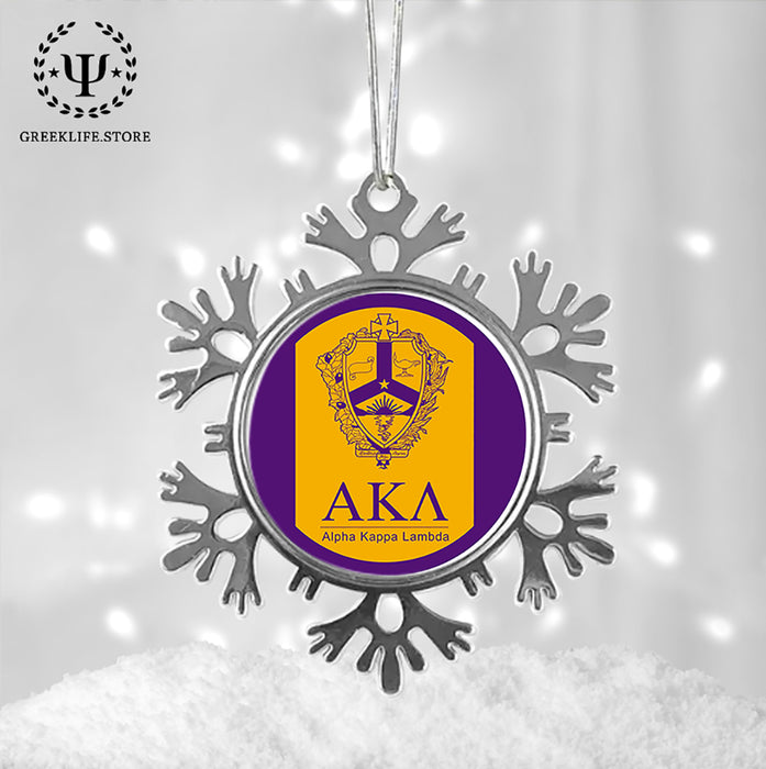 Alpha Kappa Lambda Christmas Ornament - Snowflake Metal