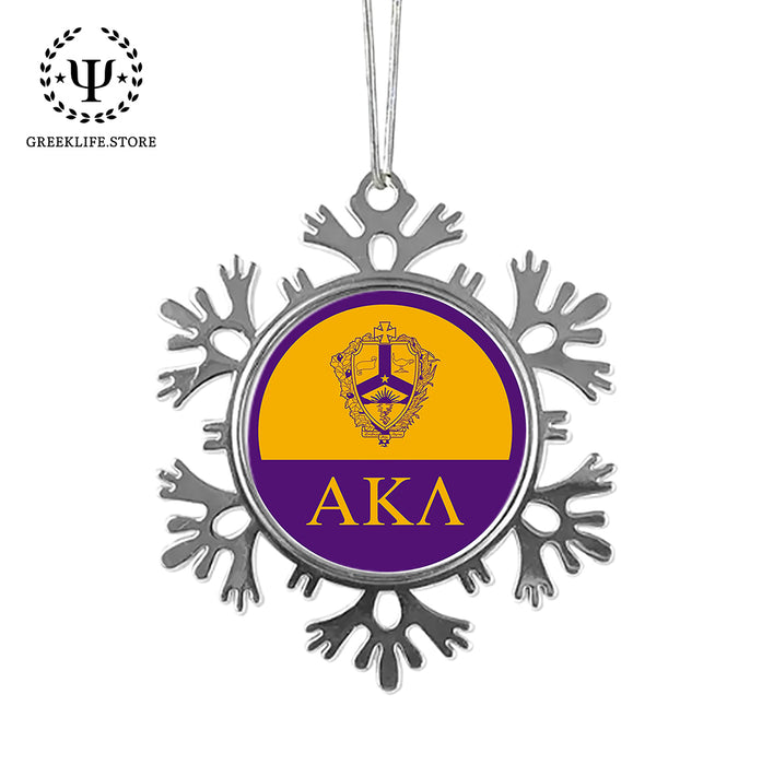 Alpha Kappa Lambda Christmas Ornament - Snowflake Metal