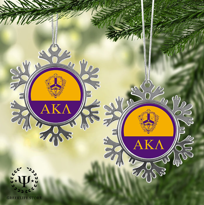 Alpha Kappa Lambda Christmas Ornament - Snowflake Metal