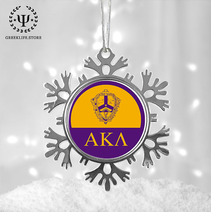 Alpha Kappa Lambda Christmas Ornament - Snowflake Metal