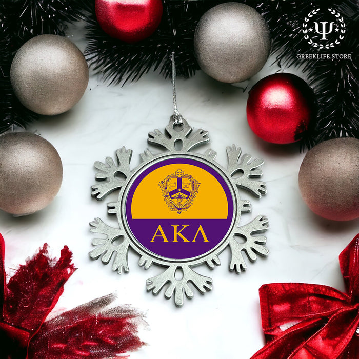 Alpha Kappa Lambda Christmas Ornament - Snowflake Metal