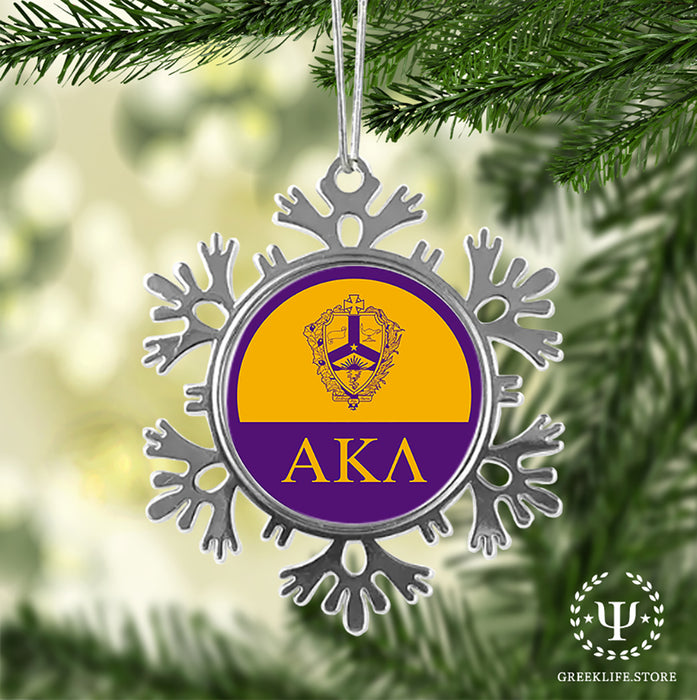 Alpha Kappa Lambda Christmas Ornament - Snowflake Metal