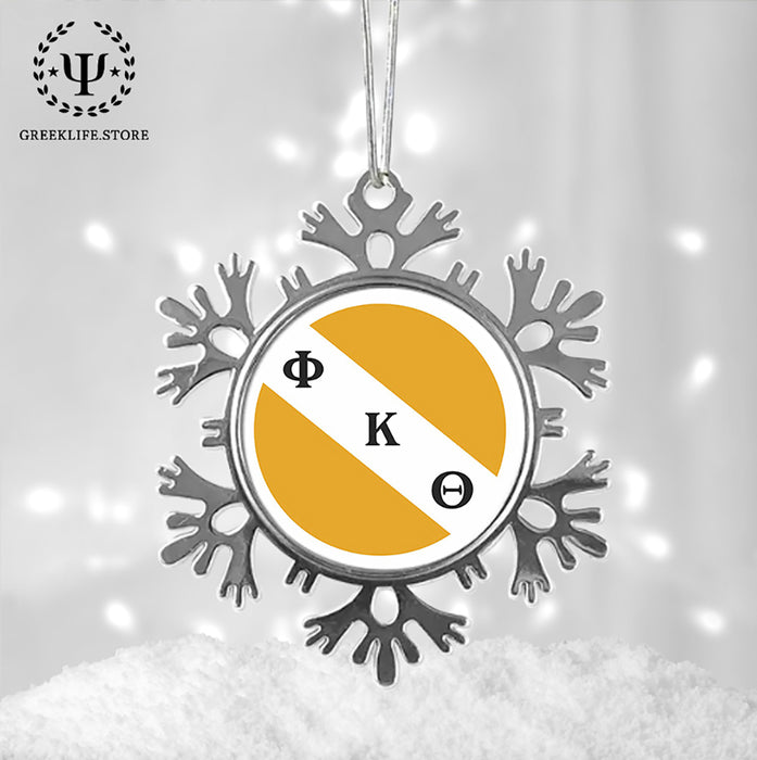 Phi Kappa Theta Christmas Ornament - Snowflake Metal