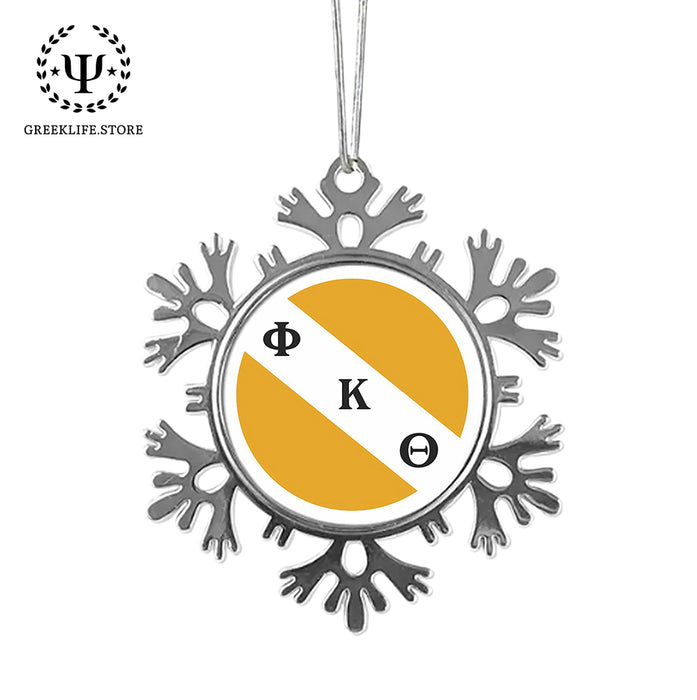 Phi Kappa Theta Christmas Ornament - Snowflake Metal