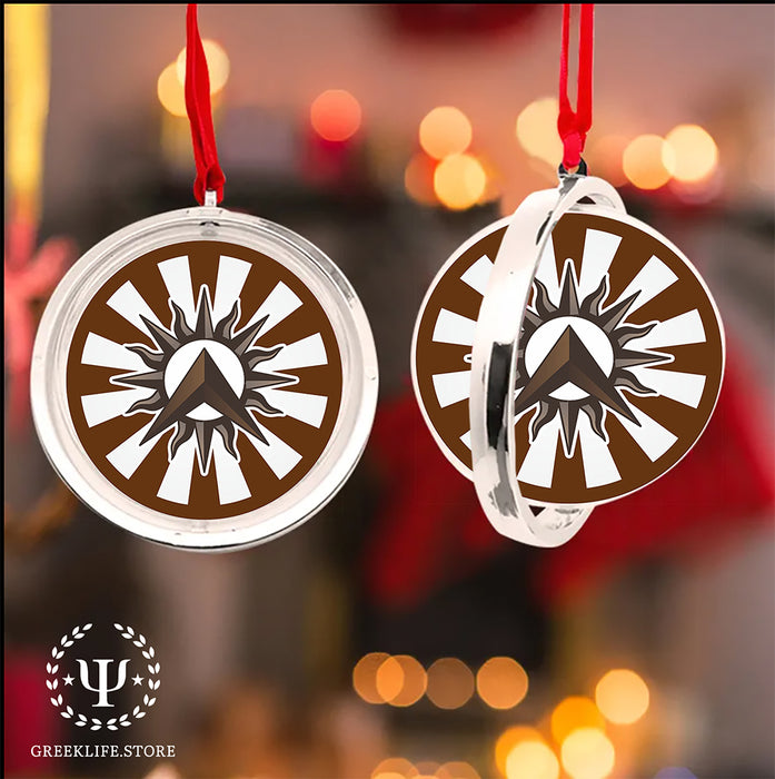 Lambda Theta Phi Christmas Reversible Flat Round Ornament