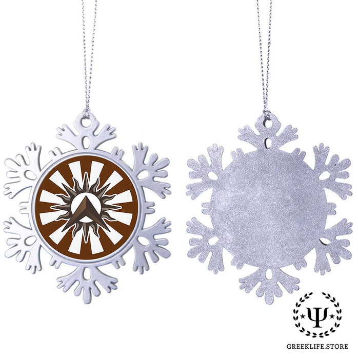 Lambda Theta Phi Christmas Ornament - Snowflake Metal