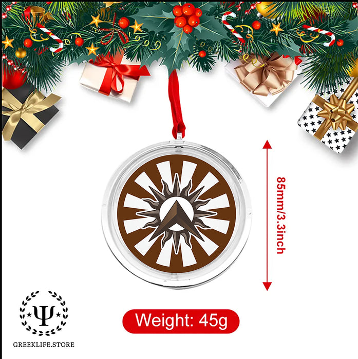 Lambda Theta Phi Christmas Reversible Flat Round Ornament