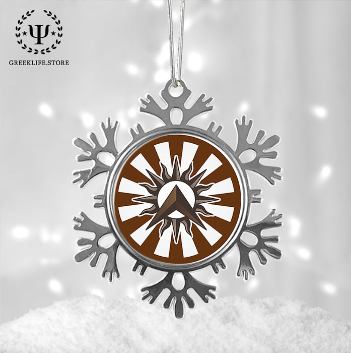 Lambda Theta Phi Christmas Ornament - Snowflake Metal