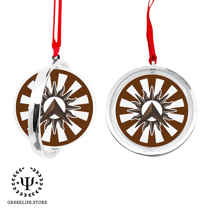 Lambda Theta Phi Christmas Reversible Flat Round Ornament