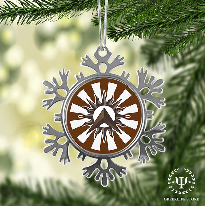 Lambda Theta Phi Christmas Ornament - Snowflake Metal