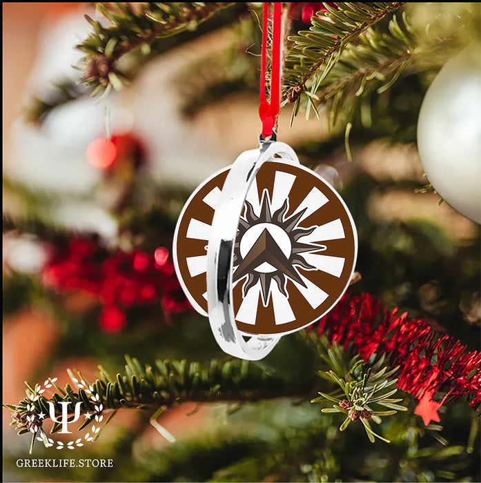 Lambda Theta Phi Christmas Reversible Flat Round Ornament