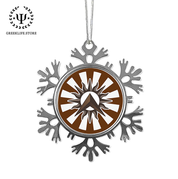 Lambda Theta Phi Christmas Ornament - Snowflake Metal