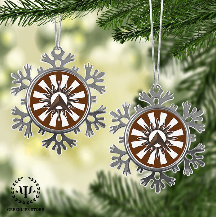 Lambda Theta Phi Christmas Ornament - Snowflake Metal