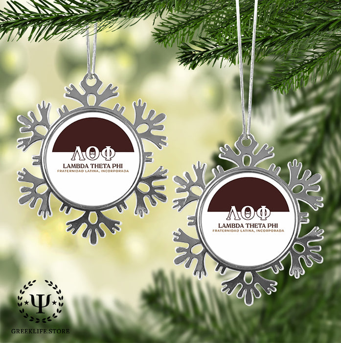 Lambda Theta Phi Christmas Ornament - Snowflake Metal