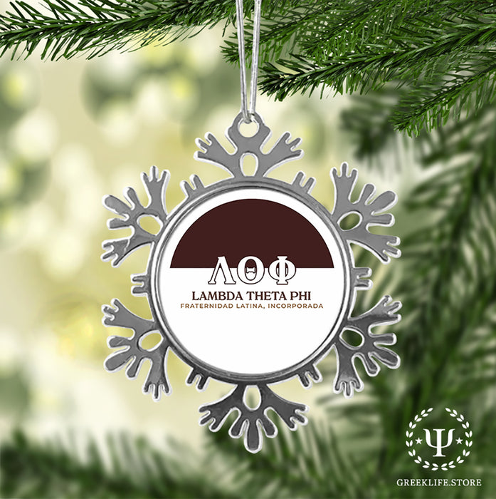 Lambda Theta Phi Christmas Ornament - Snowflake Metal