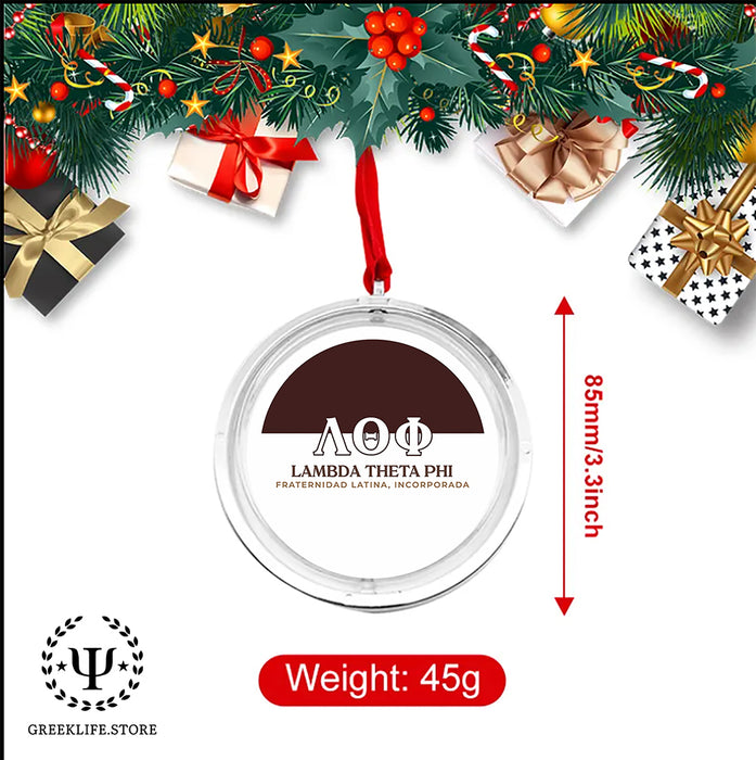 Lambda Theta Phi Christmas Reversible Flat Round Ornament