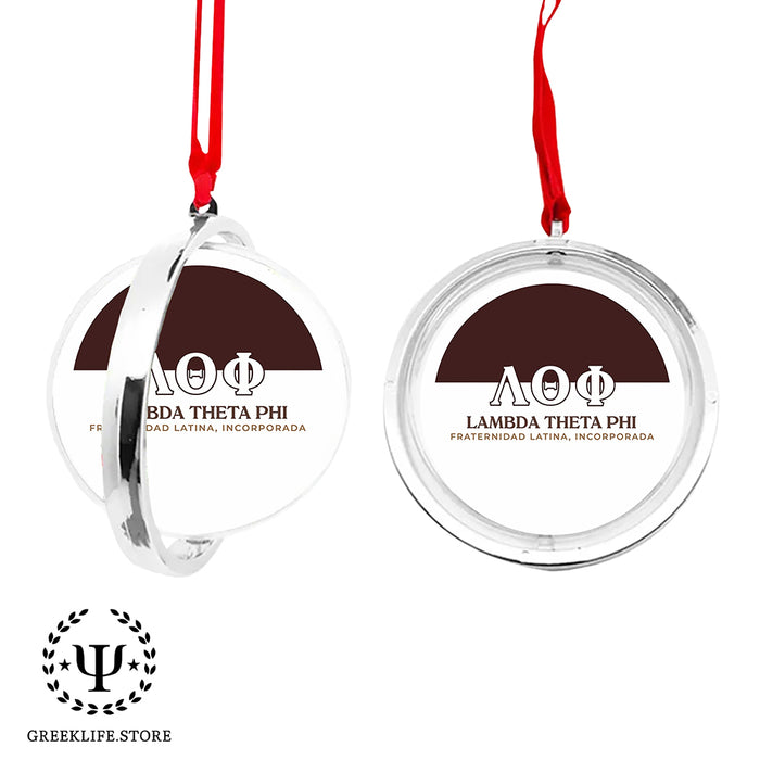 Lambda Theta Phi Christmas Reversible Flat Round Ornament