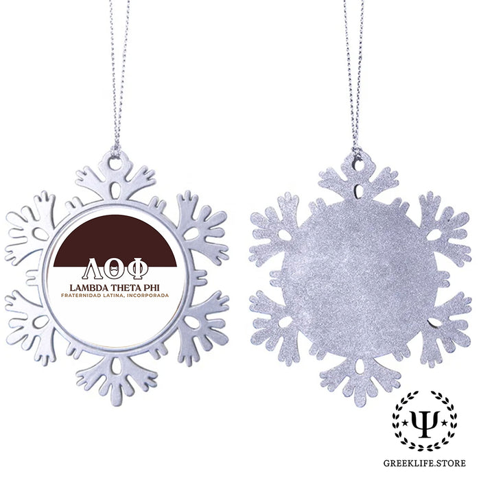 Lambda Theta Phi Christmas Ornament - Snowflake Metal