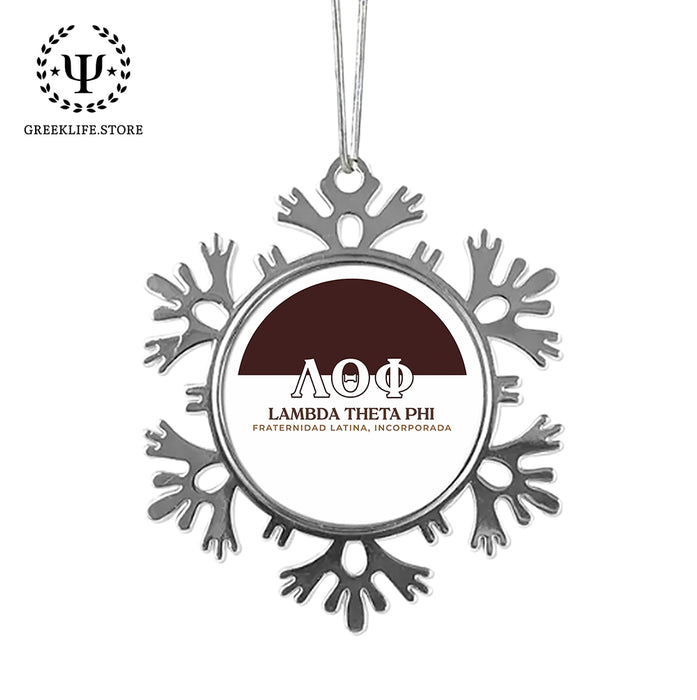 Lambda Theta Phi Christmas Ornament - Snowflake Metal