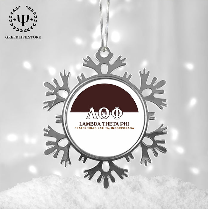 Lambda Theta Phi Christmas Ornament - Snowflake Metal
