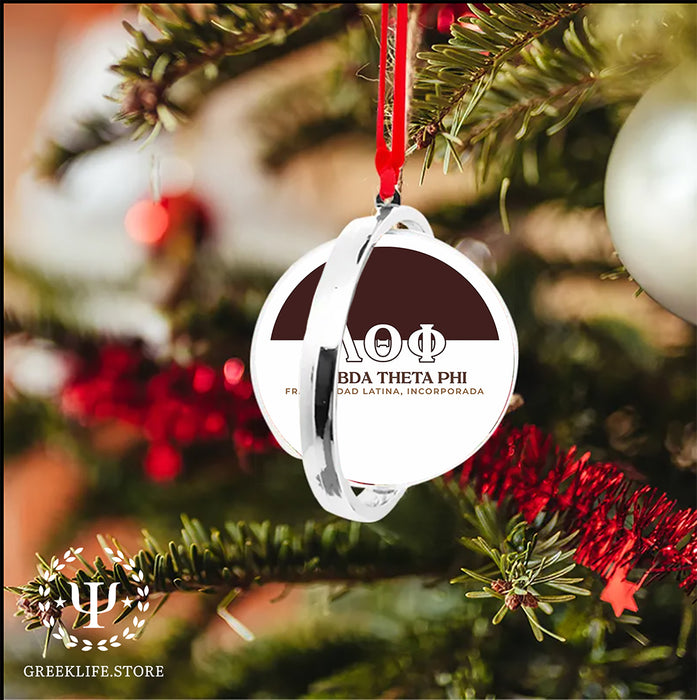 Lambda Theta Phi Christmas Reversible Flat Round Ornament