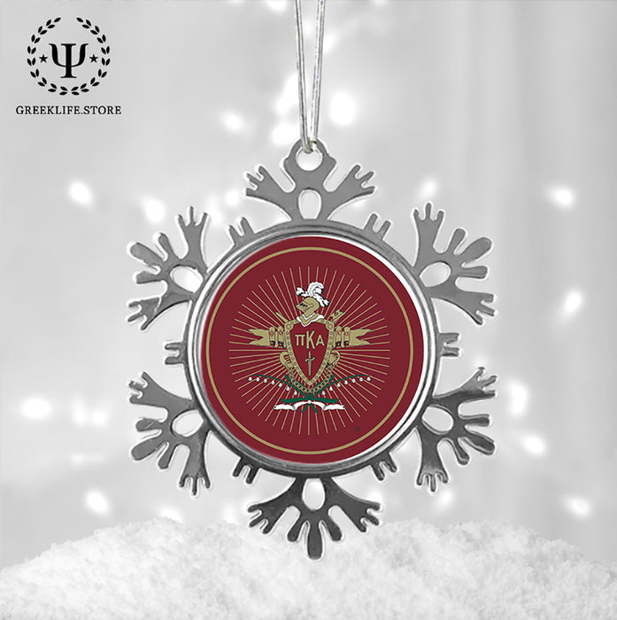 Pi Kappa Alpha Christmas Ornament - Snowflake Metal